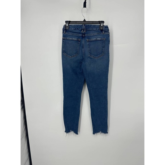 Good American jeans size 4/27 good legs chew hem skinny mid rise medium wash - Picture 2 of 9